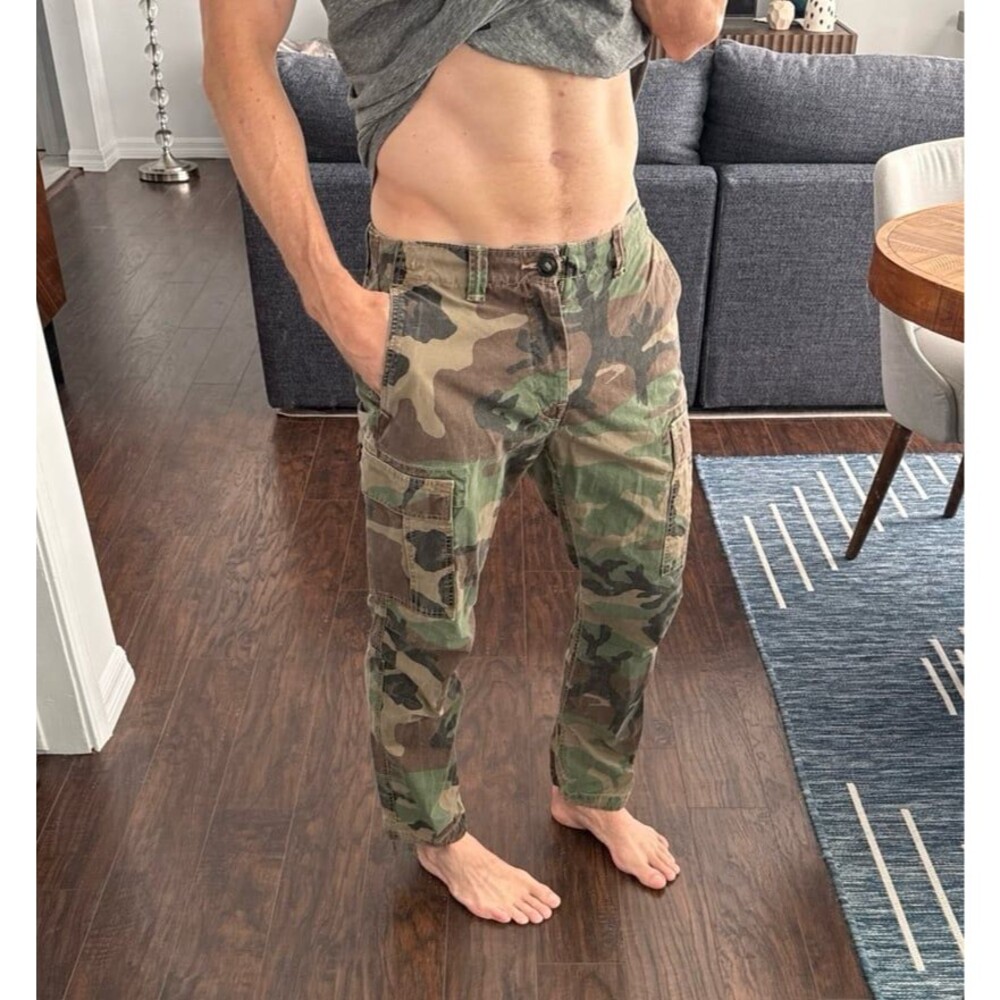 Polo Ralph Lauren Camo Cargo Pants Rare 31 Taper Fit Military Utility Gorpcore